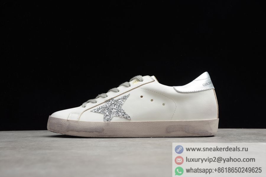 Golden Goose Superstar White+Silver Sneaker G35WS590.E51 Women Shoes